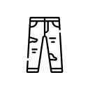 Tears in jeansclothing